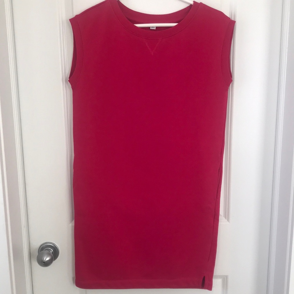Hot Pink Uniqlo Sweatshirt Dress